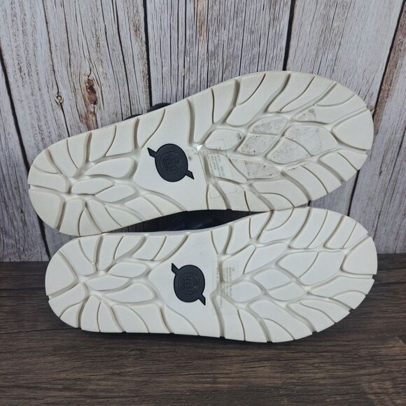 Born Freesia Leather Braid Elevated Women's Sz 7 M Sandals Black (VGC) - Picture 7 of 8